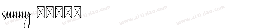 sunny字体转换
