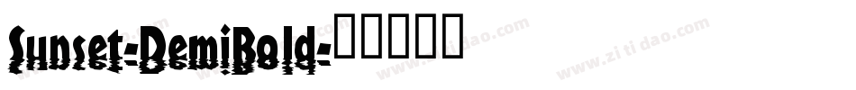 Sunset-DemiBold字体转换