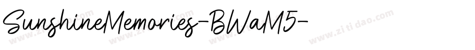 SunshineMemories-BWaM5字体转换