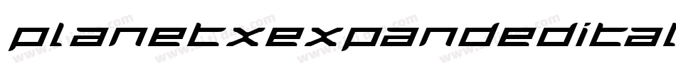 PlanetXExpandedItalic-Kr8X字体转换