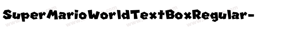 SuperMarioWorldTextBoxRegular-Y86j字体转换