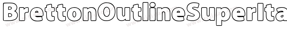 BrettonOutlineSuperItalic-pJwD字体转换