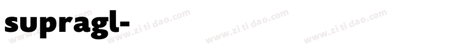 supragl字体转换