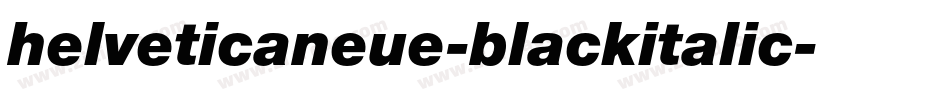 helveticaneue-blackitalic字体转换