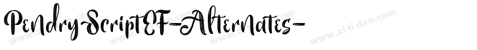 PendryScriptEF-Alternates字体转换