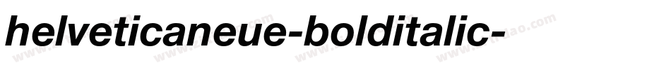 helveticaneue-bolditalic字体转换