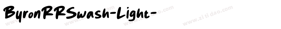 ByronRRSwash-Light字体转换