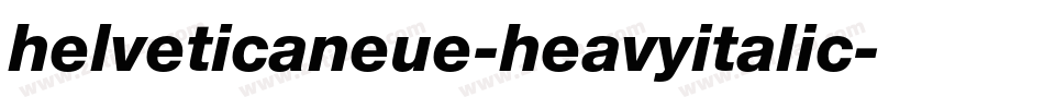 helveticaneue-heavyitalic字体转换