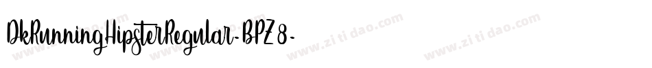 DkRunningHipsterRegular-BPZ8字体转换