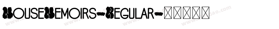 MouseMemoirs-Regular字体转换