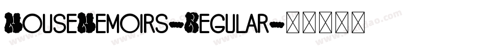 MouseMemoirs-Regular字体转换