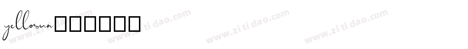 yellosun字体转换