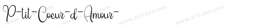 P-tit-Coeur-d-Amour字体转换