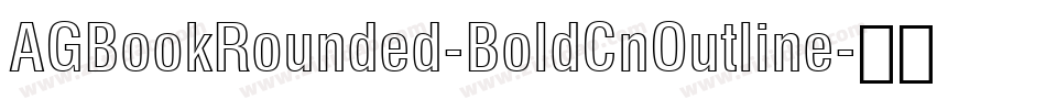 AGBookRounded-BoldCnOutline字体转换