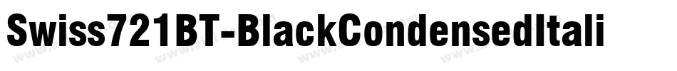 Swiss721BT-BlackCondensedItalic字体转换