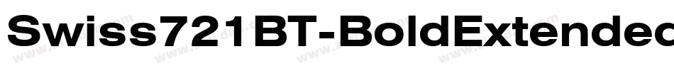 Swiss721BT-BoldExtended字体转换