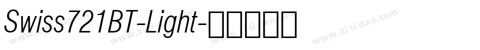 Swiss721BT-Light字体转换
