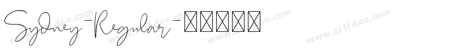 Sydney-Regular字体转换