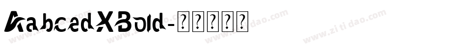 AabcedXBold字体转换