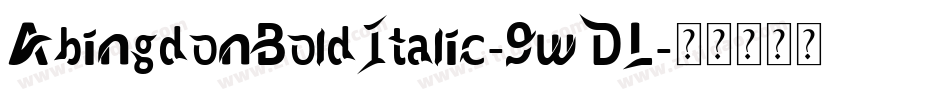 AbingdonBoldItalic-9wDL字体转换