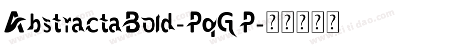 AbstractaBold-PqGP字体转换