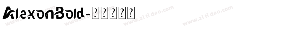 AlexonBold字体转换