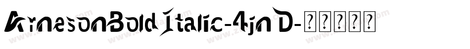 ArnesonBoldItalic-4jnD字体转换