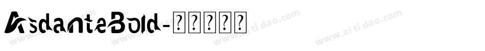 AsdanteBold字体转换