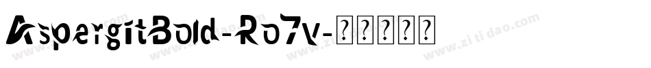 AspergitBold-Ro7v字体转换