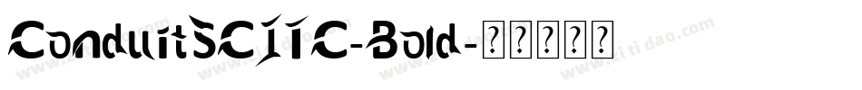 ConduitSCITC-Bold字体转换