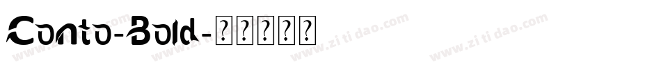 Conto-Bold字体转换