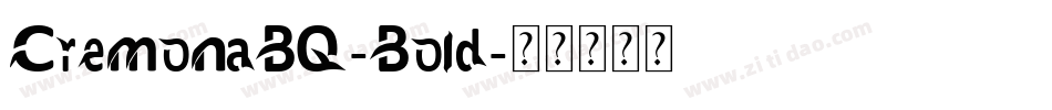 CremonaBQ-Bold字体转换