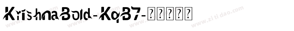 KrishnaBold-KqB7字体转换
