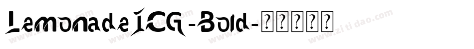 LemonadeICG-Bold字体转换
