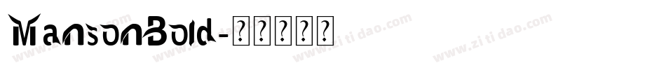 MansonBold字体转换