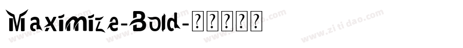 Maximize-Bold字体转换