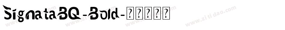 SignataBQ-Bold字体转换