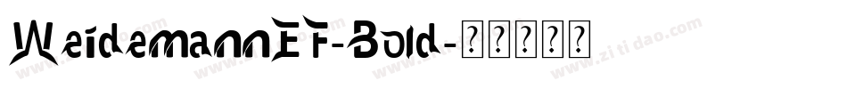 WeidemannEF-Bold字体转换