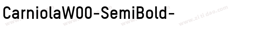 CarniolaW00-SemiBold字体转换