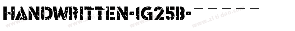 Handwritten-1G25B字体转换