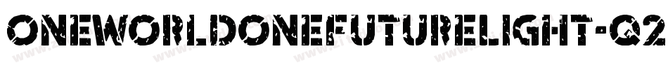 OneworldonefutureLight-q25r字体转换