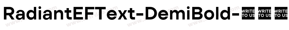 RadiantEFText-DemiBold字体转换