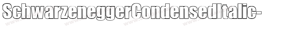 SchwarzeneggerCondensedItalic-lELe字体转换