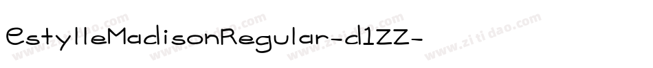 EstylleMadisonRegular-d1ZZ字体转换