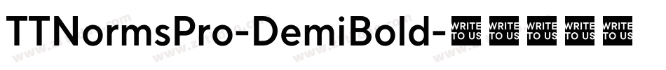 TTNormsPro-DemiBold字体转换