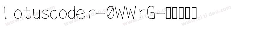 Lotuscoder-0WWrG字体转换