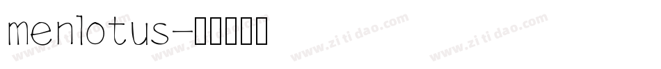 menlotus字体转换