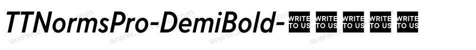TTNormsPro-DemiBold字体转换