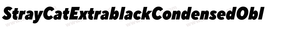 StrayCatExtrablackCondensedOblique-VBJy字体转换