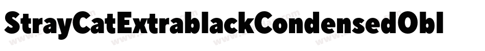 StrayCatExtrablackCondensedOblique-VBJy字体转换